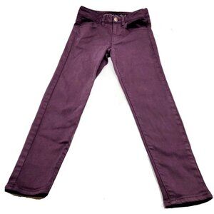 American Eagle sz 2 Hi-Rise Jegging Crop maroon aeo Denim Jeans